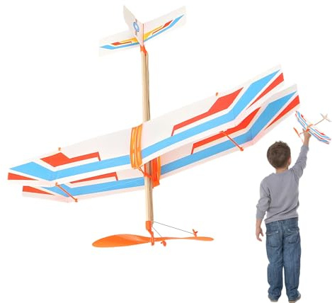Rubber Band Airplane, Glider Aircraft, Propeller Feature, Rubber Band Power Plane, Flying Sport Tool, Educational Model with Lightweight Design, Supply for Camping and Garden