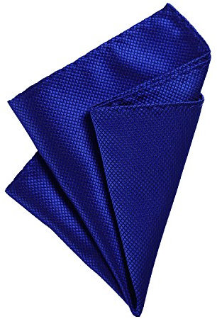 DonDon Herren Einstecktuch 21 x 21 cm formstabil und verstellbar für feierliche Anlässe blau