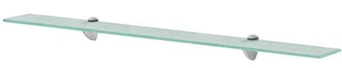 vidaXL Wand Regal Glasregal Glasboden Glasablage Badregal Glas 90x20 cm 8 mm