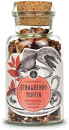 Ankerkraut Strawberry Muffin Früchtetee, 100g im Korkenglas