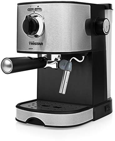 Tristar CM-2275 Cafetera espresso – Tubo de vapor – Pistón para 1 o 2 tazas de café