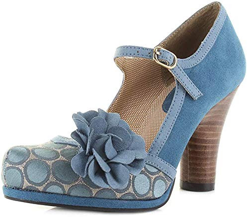 Ruby Shoo Women's Teal Hannah Mary Jane Pumps UK 7