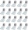 Justech 20x Aluprofil Winkel Eckwinkel Befestigungsmaterial Winkelverbinder für 4040 Aluminium Extrusion Eckverbinder Wandhalter Montagematerial mit Befestigung und Abdeckkappe Befestigung Satz