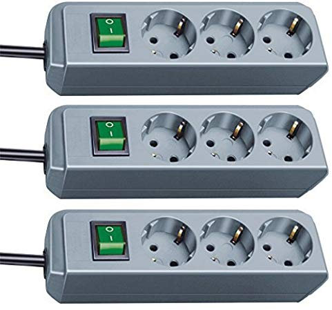 Brennenstuhl Eco-Line 3-fach Steckdosenleiste (3er Pack)