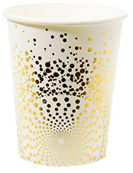 Folat 65181 Luxuriöse goldene Tassen mit Aufschrift „Happy Birthday