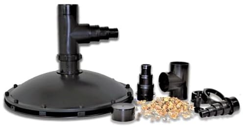 eco-filtration RETRO FIT DOMED WEIGHTED BOTTOM DRAIN KOI FISH POND TANK SKIMMER NO DIGGING