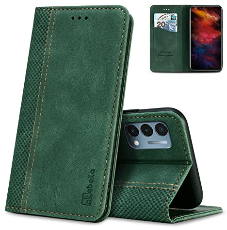 AKABEILA Hülle für OnePlus 7T Handyhülle Leder Flip Case Ständer PU Brieftasche Schutzhülle Klapphülle Tasche Case mit [Kartenfach] [Standfunktion] [Magnetisch]