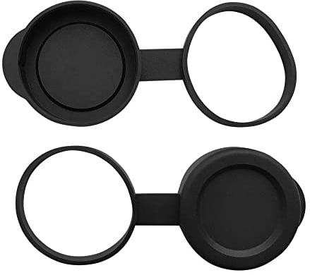 25mm Binocular/Monocular Objective Lens Caps Internal Diameter 36.6-38.1mm Rubber Cover Set Black