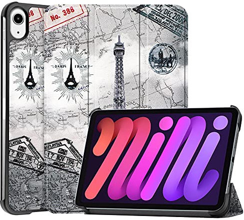 Lobwerk Hülle für Apple iPad mini 6 2021 6. Generation 8.3 Zoll Smart Cover Etui mit Standfunktion und Auto Sleep/Wake Funktion