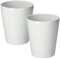 Kotarbau® - Set da 2 vasi da fiori in ceramica, per orchidee, altezza 150 mm, diametro 120 mm, colore bianco