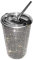 MoreChioce Bling Bling Kaffeebecher, 20 Unzen Edelstahl Trinkbecher Isolierte Kaffeetasse Edelstahl-Reisebecher Auslaufsicherer Wasserbecher mit Strohhalm Gerader Becher Schlankheitsbecher,Weiß