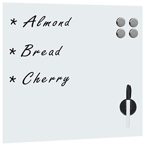 vidaXL Magnettafel Wandmontage Glasmagnettafel Magnetboard Memoboard Wandtafel Glastafel Glasboard Schreibtafel Whiteboard Pinnwand Glas 60x60cm