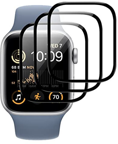 [3 Piezas] Protector de Pantalla para Apple Watch SE 2022 2020 40mm/Series 6/5 40mm, Weideworld Resistente Arañazos Película Cobertura Completa