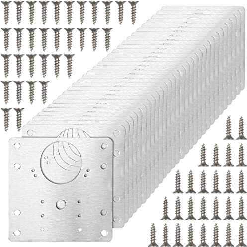 MIVIDE 30PC Hinge Repair Plate Kit for Cabinets, Kitchen, and Cupboard Doors