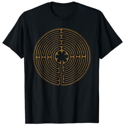 CHARTRES Labyrinth – Antik-Stil Symbol T-Shirt T-Shirt