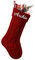 Weihnachtsstrumpf Personalisiert Name 46cm große gestrickte Christmas Stockings Nikolausstrumpf hängende Familie Weihnachtsstrümpfe für Party Weihnachten Deko, Rot