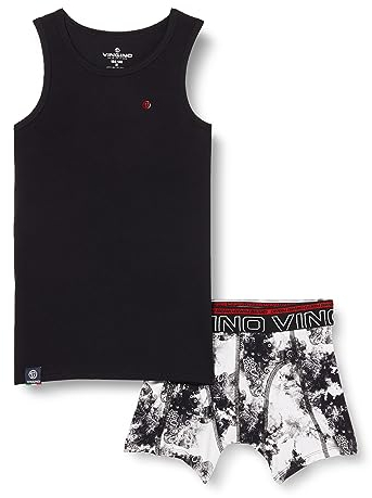 Vingino Boy's B-233-10 Bandana Underwear Set, Deep Black, M