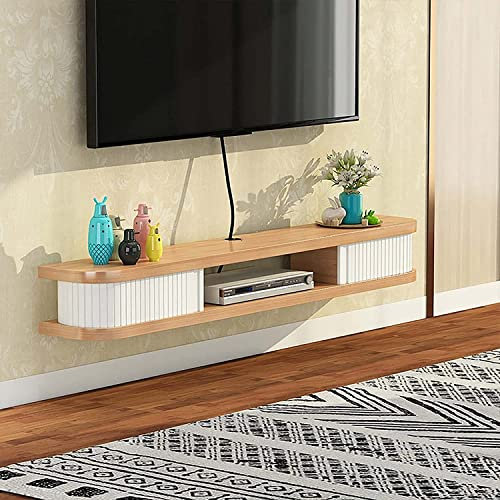 URBERY Wall Mounted Tv Cabinet,Large Capacity Floating Entertainment Unit,Floating Tv Stand Component Shelf for Living Room Bedroom/a/100Cm
