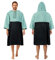 Zingtto Surf-Poncho zum Umziehen, 3/4-Ärmel, Extra Großer, Dicker Kapuzen-Handtuch-Poncho für Männer und Frauen, Strandschwimmen, 43''x35'', Schwarzgrün