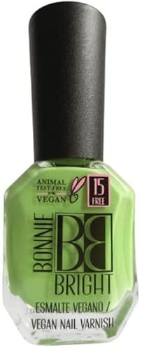 Bonnie Bright Esmalte Uñas Vegano Squalane 12 ml | Tono Verde | Pintauñas Natural 15-free Certificación PETA | Sin necesidad de base | Apto para Alérgicos y Pacientes Oncológicos