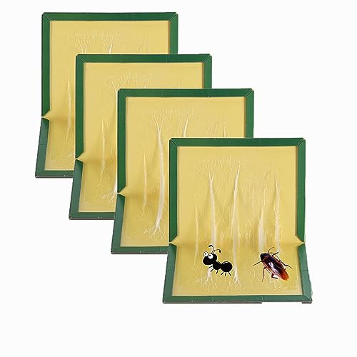 Pafnisoin Pest Trap Boards 4 pack Sticky Traps Cockroach Traps 17 * 24cm Pest Trap Pads for Indoor Outdoor Home Kitchen Garden