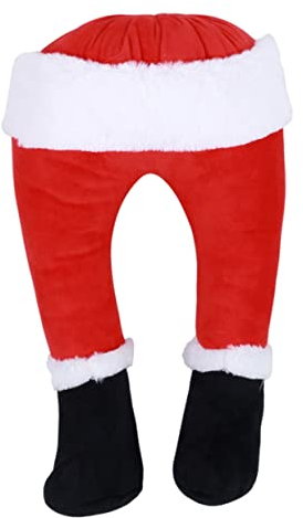 Garneck Prothetisches Bein des Weihnachtsmanns Grünes Rouge- Bling- Animierte Weihnachtselfenbeine Die Im Baum Stecken Weihnachtsbaumschmuck Rotes Festival-