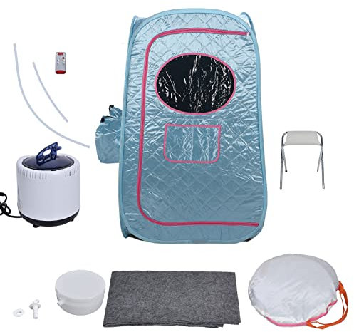 jerss Set Sauna Domestica Bagno di Vapore di Sudore Domestico Portatile 1000W Macchina per Fumigazione Scatola da Bagno Kit Sauna a Vapore Sauna Set Sauna a Vapore Domestico con Sala