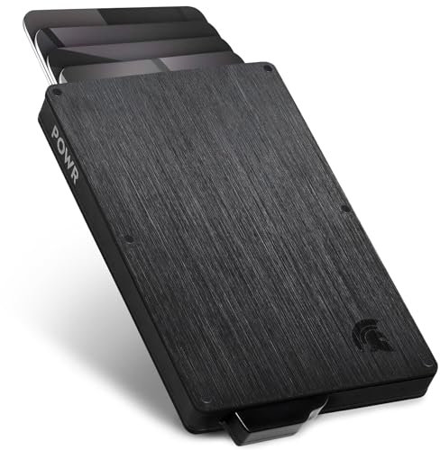 POWR Porte-Cartes Porte-Cartes RFID pour Hommes. Porte-Cartes de crédit Minimaliste pour Hommes. Porte-Cartes de crédit en métal