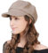Comhats Damen Ballonmütze warme Schirmmütze Wintermütze Wolle Barett Maler Mütze mit Visor Newsboy Cap 67145_Leichter Kaffee(Satinfutte) M