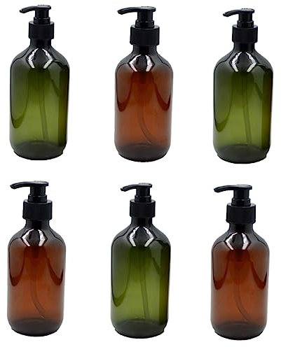 minkissy 6pièces Flacons à Pompe pour Shampoing Gel Douche Lotion Contenants De Rangement Vides Légers Et Portables pour Voyages Et Maison