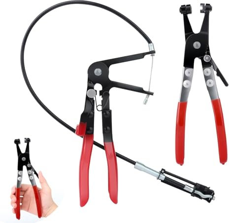 VFANDV Pinza per Fascette Auto, Pinza Fascette Stringitubo Pinza Fascette Metalliche a Molla per La Rimozione e l'installazione di Fascette Stringitubo Attrezzi Officina Meccanica Auto (2)