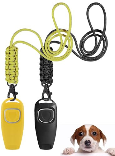 TODREMOU Hundepfeife Rütter Rückruf-Hundepfeifen Hochfrequenz Klicker Hundeklicker Set Clicker Hundetraining Clickertraining
