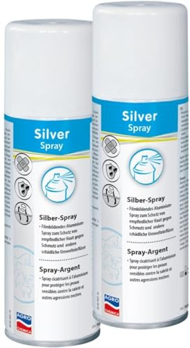 RL24 - Silberspray – Sprühpflaster für Tiere – 2 x 200 ml (2er Set) | Spray zum Schutz vor Schmutz & Umwelteinflüssen – filmbildendes & atmungsaktives Pflasterspray – Horn- & Hautpflege