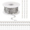 Bestewelry 10m 304 Stainless Steel Paperclip Chains Soldered Link Chain Necklace Chain with Lobster Claw Clasps Jump Rings for Jewellery Making