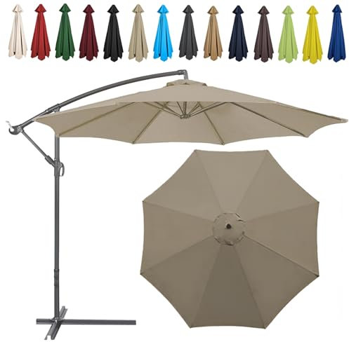 UV50+ Toldo De Repuesto Para Sombrilla De Patio, 2 M 2.7m 300cm + 6 Varillas 8 Varillas, Cubierta De Repuesto Para Sombrilla, Repuesto Para Sombrilla Exterior Para Sombrilla Portátil Mercado Mesa Para