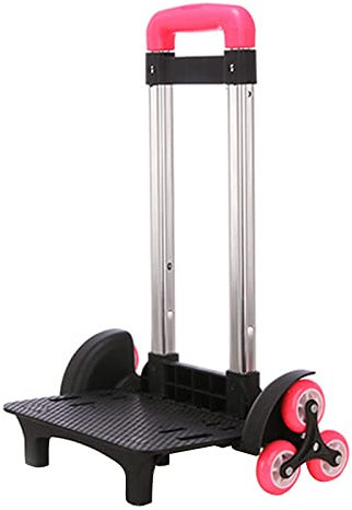 Carrello per Zaino in Lega di Alluminio - 6 Carrelli Pieghevoli, Trolley a Mano Con Ruote per Borse da Scuola