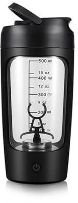 zzqclp Bouteille Shaker électrique pour protéines, mélangeur Automatique de protéines, Tasse de mélange Portable Anti-Fuite, Shaker Rechargeable par USB pour Shakes protéinés