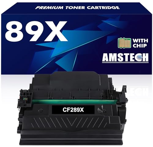 Amstech 89X 89A Toner Mit Chip Kompatible für HP 89X 89A Laserjet Enterprise M507x M507n M507dn MFP M528dn M528f Flow MFP M528c M528z CF289A CF289X (Schwarz, 1er-Pack)
