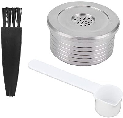 Reusable Coffee Pod, Coffee Capsule, Stainless Steel Coffee Capsules, Eco-Friendly, for Delta Q NDIQ7323 Coffee Machine, Easy Clean, with Spoon and Brush, Perfect for Coffee Lovers