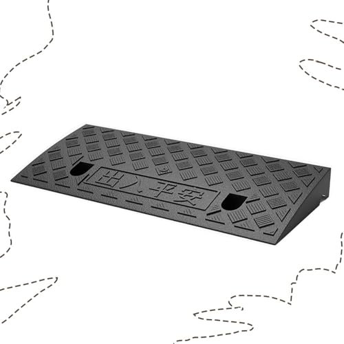 IMUNKT Rampa De Bordillo Portátil, Rampas De Umbral para Puerta/escalones, Rampas De Silla De Ruedas 3-22cm Alto, Rampa De Goma De Entrada De Garaje(Black,50 * 27 * 8cm)