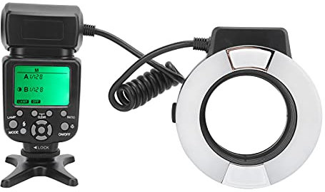 Blitzring, mit Adapterring, Makro-Ringblitz, TTL-Ringform, Makro-Blitz, Kamera, Taschenlampe, Autofokus, Passend für D7000 D5200 D5000 D3200 D3100 D90 D300S D600