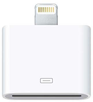 WORLDBOYU Lightning to 30 Pin Adapter Charging Sync Connector 8 Pin Male to 30 Pin Female Adapter for Select iPhone, iPad and iPod Models (White)