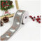 Wisafory Weihnachtsband Hirsch mit Draht Geschenkband Schleifenband Glitzer Band Stoffband für Geschenkverpackung Weihnachten Hochzeit Schleifenherstellung DIY Basteln 6.3cm x 5 Yards Dunkelgrau