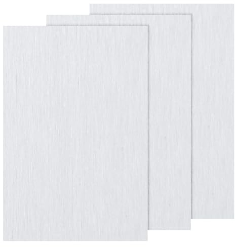 PATIKIL 3pcs Placa de Aluminio 6061 102x152x10mm Chapa Plana de Metal | Hoja Metálica, con Película Protectora, para DIY Modelo Artesanía Bricolaje Industria Elaboración Perforación