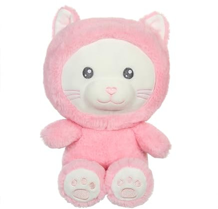 Peluche Chat Hoody Pets - GIPSY TOYS - Rose, 24 cm