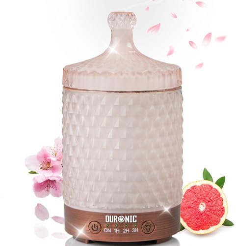 Duronic Essential Oil Diffuser AD32 100ml Electric Aroma Diffuser Compact Ultrasonic Aromatherapy Diffusers for Home Office Bedroom Spa with 7 LED Lights Oil Scented Humidifier for Relaxation Sleep