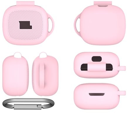 Silicone Case Cover For JBL Live Pro 2 Headphone Case, Drop-proof and Dust-proof Protective Case Silicone Headphone Case For JBL Live Pro 2 (Pink)