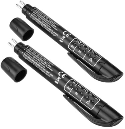 MOLUCKFU 2stücke Bremsflüssigkeitstester Tragbarer Bremsöl-tester Mit Visueller Anzeige Schnellen Überprüfung Bremsflüssigkeit Geeignet Für Und