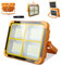 Luz de Trabajo Portátil Solar Doble de 100W, Reflectores Recargables de 288 LEDs con Soporte, 4 Nodos de Luz,12000mAh 10000LM Foco Impermeable para Reparaciones, Emergencias y Campamentos