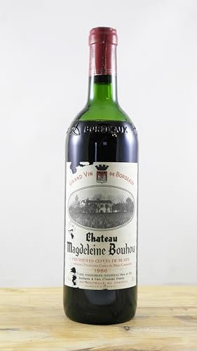 Château Magdelaine Bouhou Bouteille de Vin Millésime 1986 EA